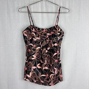 Vintage Y2K Fairy Top Babydoll Brown Floral Coquette Artsy Romantic Feminine